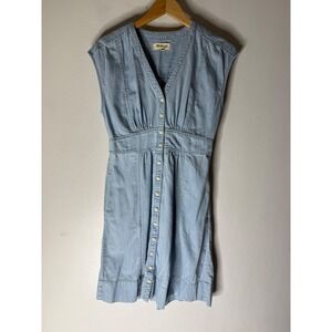 madewell cross back linen dress Madewell Cross-Back A-Line Mini Dress in Linen Size 16 NWT